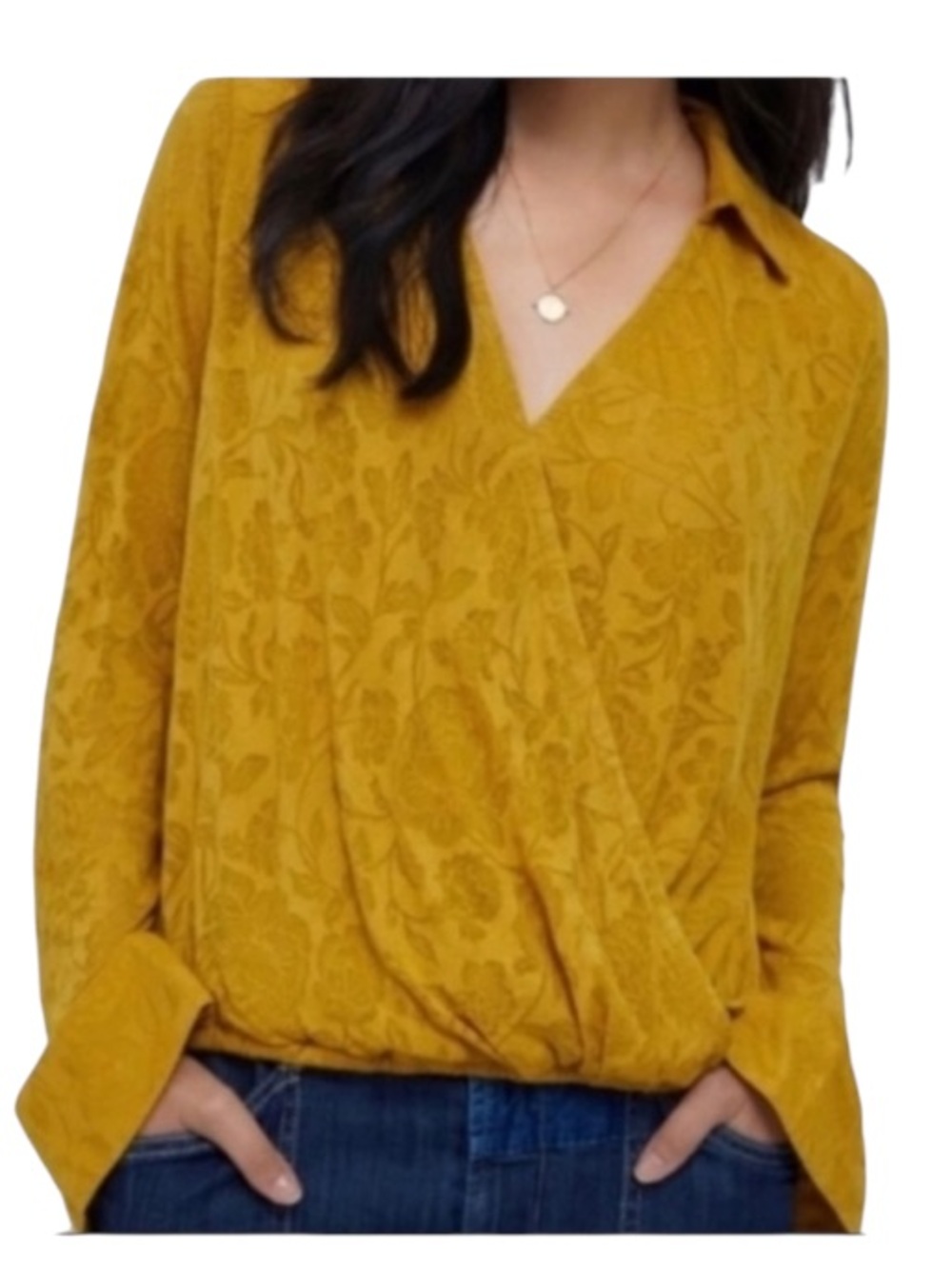 ANTHROPOLOGIE Yellow blouse new size S